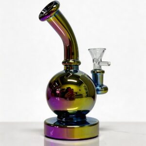 10" Heavy Glass Bongs Percolator Water Pipe Hookah 14mm Bowl Rainbow Color Bong