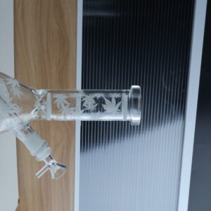 10"  white Glass Bong Cute Fluorescence Maple leaves Smoking Beaker Water Pipe Girly Gift W/Bowl USA