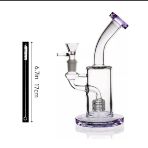 purple percolator bong showerhead thick glass 10 inch 14mm bowl