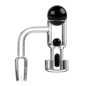 quartz banger 14mm cyclone carb cap black terp bead
