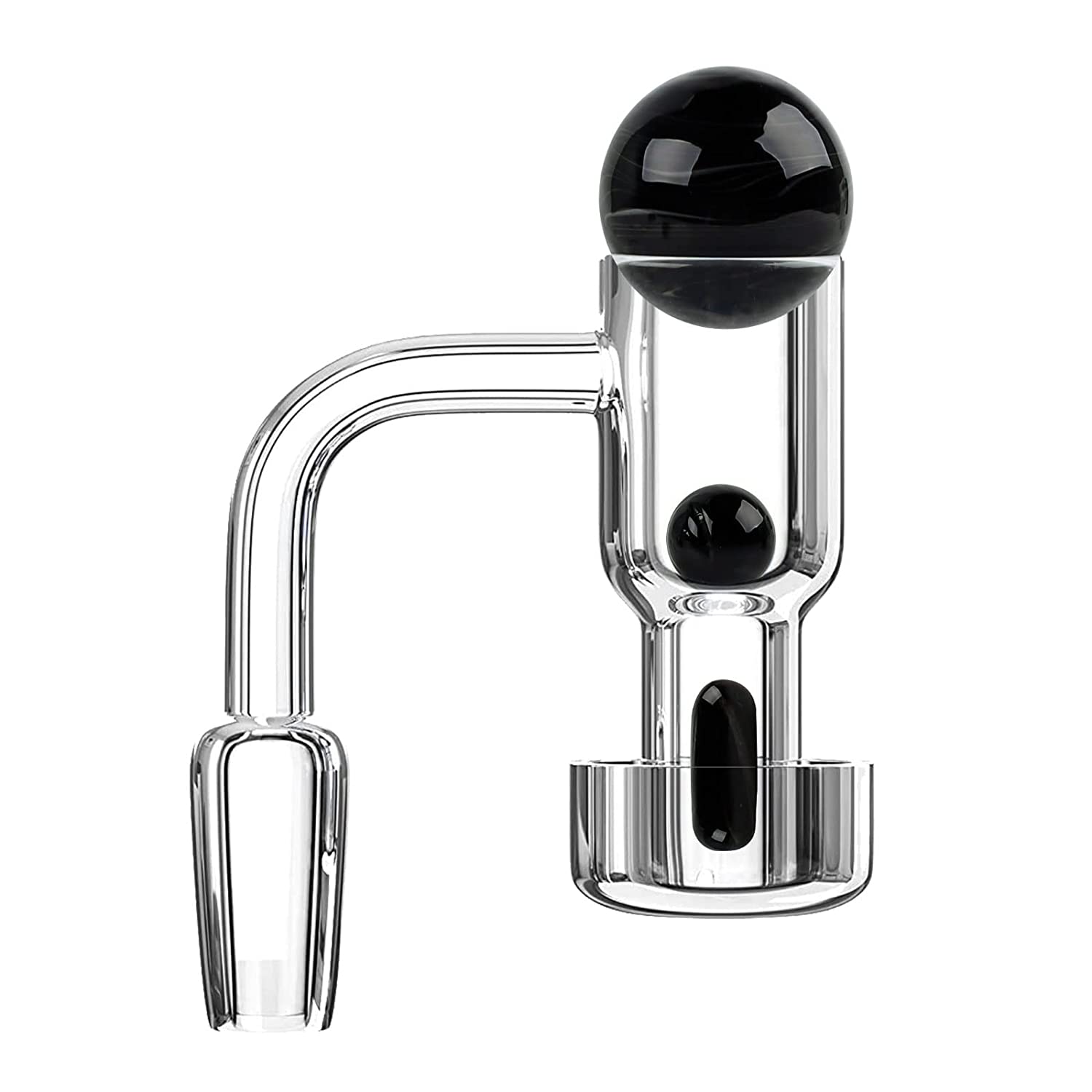quartz banger 14mm cyclone carb cap black terp bead