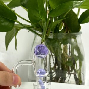 purple quartz banger 14mm cyclone carb cap spinner terp bead