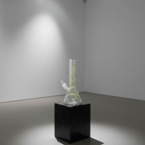 yellow glow in the dark bong thick glass bubbler 10 inch